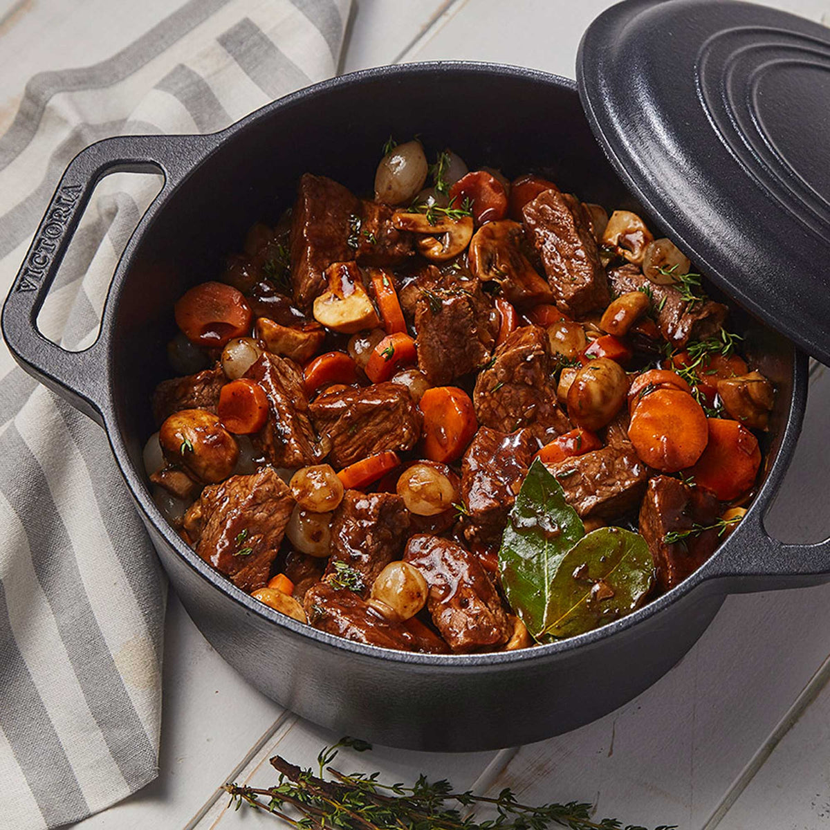 Horno Holandés Hierro Fundido Esmaltado 6.6L