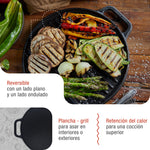 Plancha Asar Redonda Hierro Fundido Esmaltado 32 cm