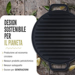 Bistecchiera Rotonda Reversibile in Ghisa Smaltata Ø32 cm