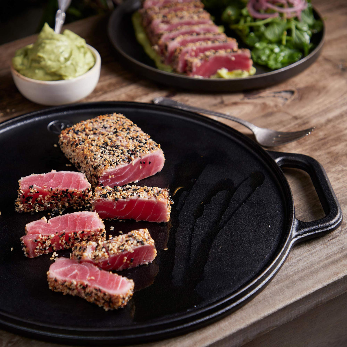 Plancha Asar Redonda Hierro Fundido Esmaltado 32 cm