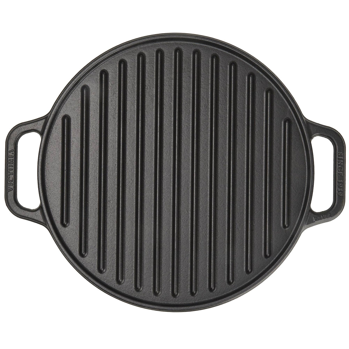 Plaque à Griller Réversible Ronde en Fonte Émaillée Ø32 cm