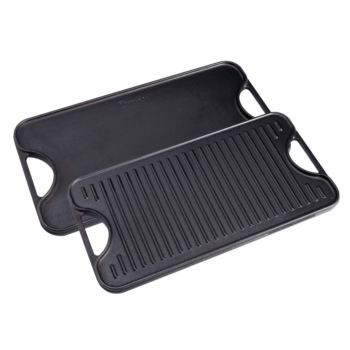 Plancha Asar Reversible Hierro Fundido Esmaltado 47x25cm