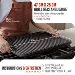 Plaque à Griller Réversible en Fonte Émaillée 47×25 cm