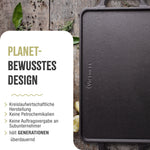Wendbare Grillplatte Emaillierte Gusseisen 33x21 cm