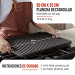 Plancha Asar Reversible Hierro Fundido Esmaltado 50x35cm