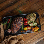 Plancha Asar Reversible Hierro Fundido Esmaltado 50x35cm