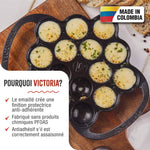 Poêle à Poffertjes en Fonte Émaillée 15 Cavités pour Blinis Takoyaki