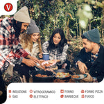 Padella per Poffertjes in Ghisa Smaltata 15 Fori per Takoyaki Provoletera