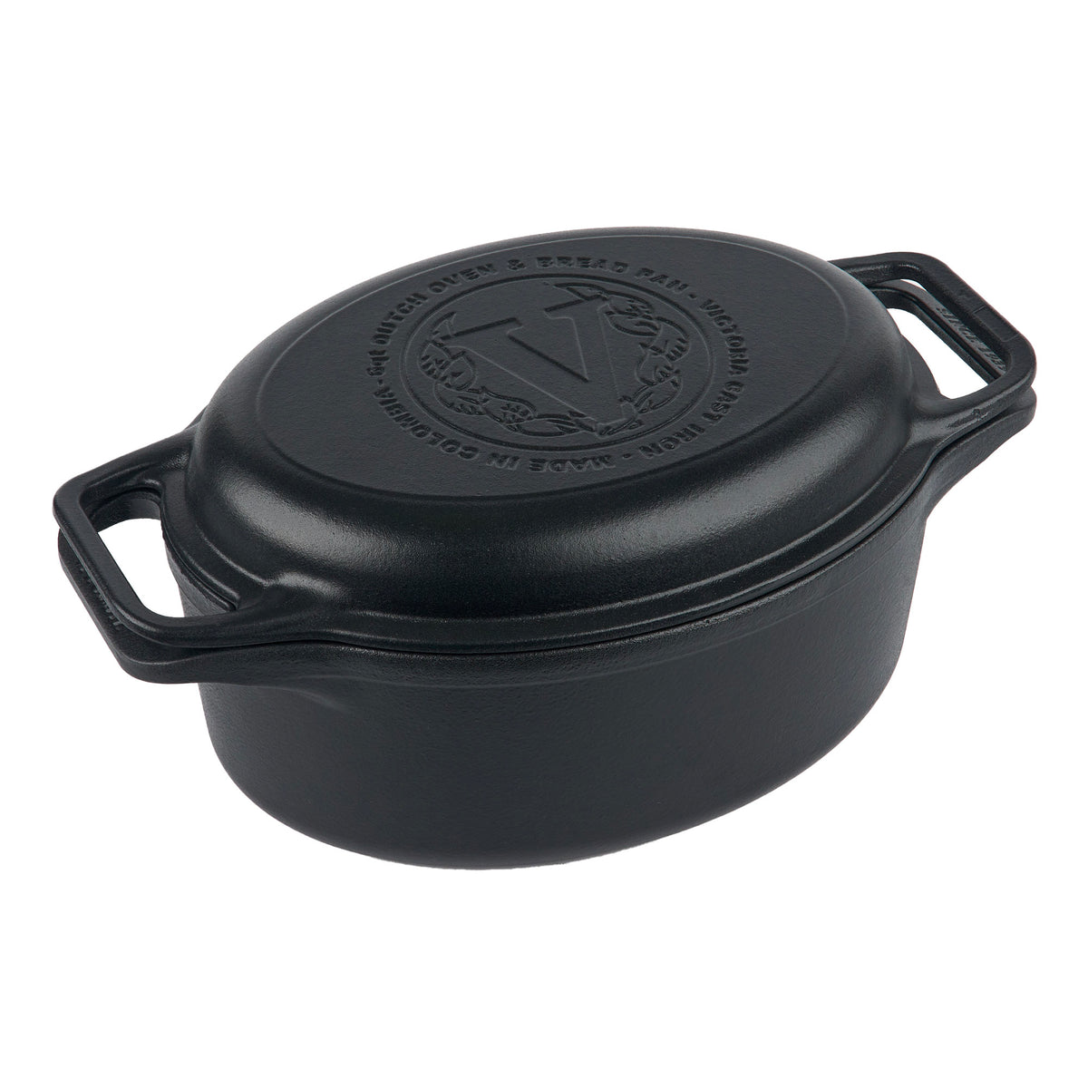 Forno Olandese Pentola Combo Ovale in Ghisa Stagionata 5.7 L