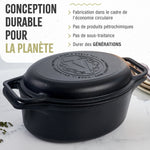 Cocotte et Poêle Combo en Fonte Assaisonnée 5.7 L