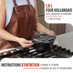 Cocotte en Fonte Assaisonnée 1.9 L