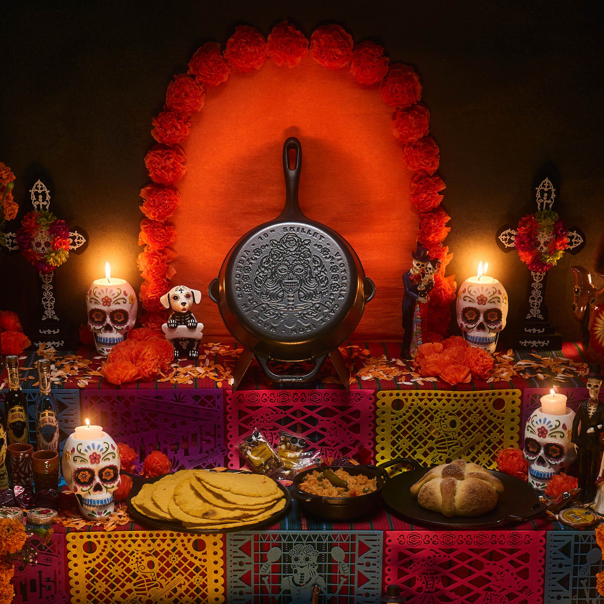 Sartén Hierro Fundido Curado Catrina Ø 25cm