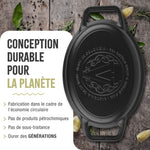 Cocotte et Poêle Combo Ovale en Fonte Émaillée 5.7 L