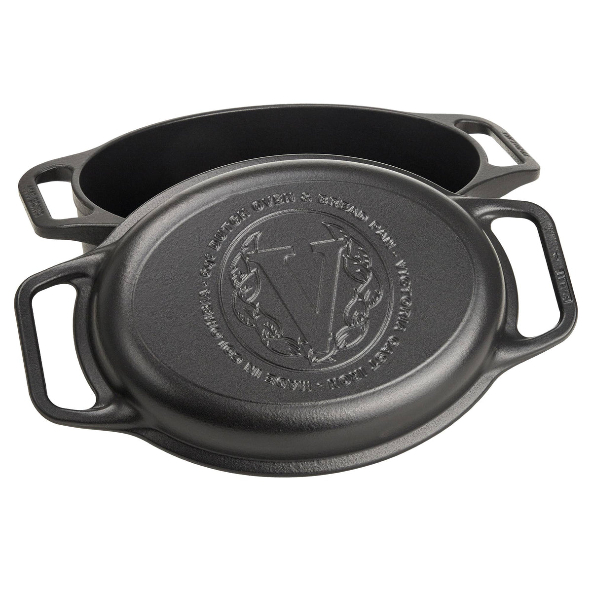 Horno Holandés Combo Hierro Fundido Esmaltado Ovalado 5.7L