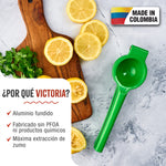 Exprimidor de Limón Manual Aluminio Fundido Verde