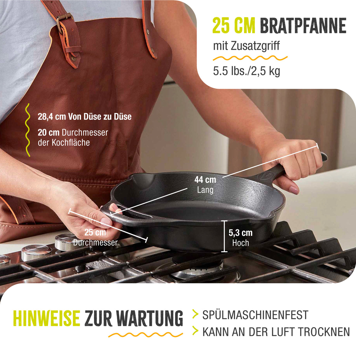 Emaillierte Gusseisenpfanne Catrina Ø 25 cm