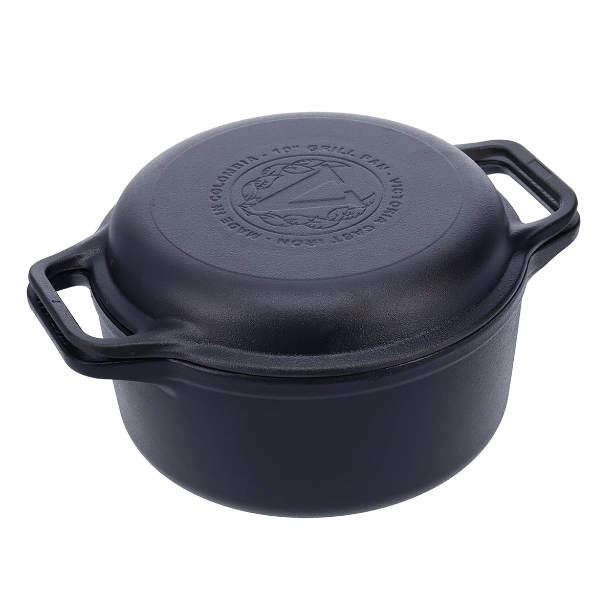 Horno Holandés Combo Hierro Fundido Curado 5.7L