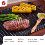Wendbare Grillplatte Emaillierte Gusseisen 47x25 cm