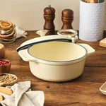 Horno Holandés Hierro Fundido Esmaltado White Sable 1.9 L