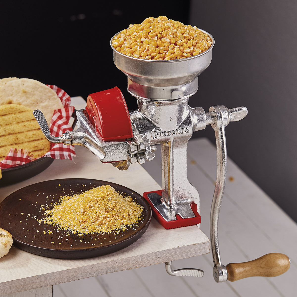 Molino Manual de Hierro Fundido Tolva Baja