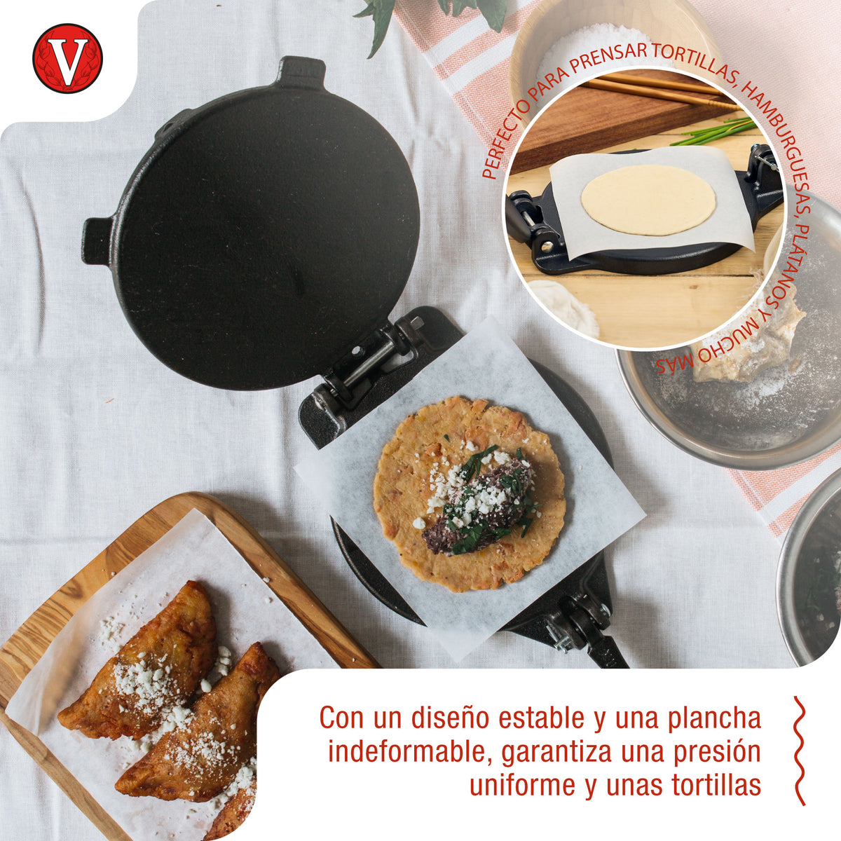 Tortillera Pataconera Hierro Fundido Curado Ø 16.5 cm