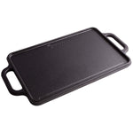 Plancha Asar Reversible Hierro Fundido Curado 33x21cm