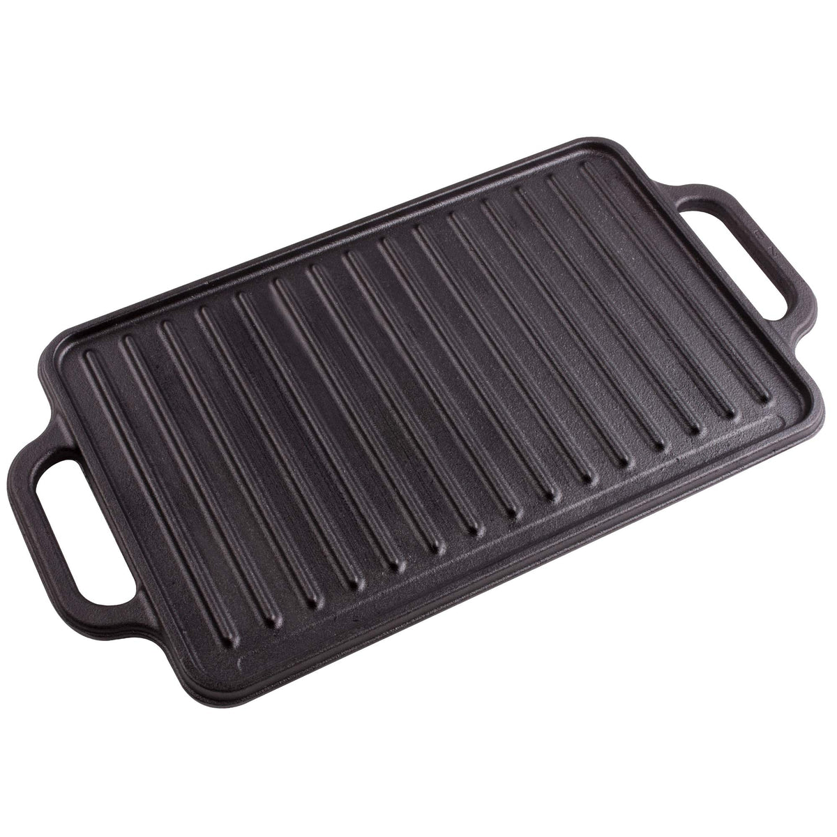 Plancha Asar Reversible Hierro Fundido Curado 33x21cm
