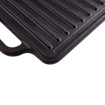 Plancha Asar Reversible Hierro Fundido Curado 33x21cm
