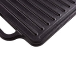 Wendbare Grillplatte Gusseisen Eingebrannt 33x21 cm