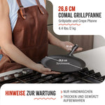 Comal-Grillplatte Gusseisen Eingebrannte Ø 26.6 cm