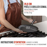 Plaque à Griller Comal en Fonte Assaisonnée Ø26.6 cm