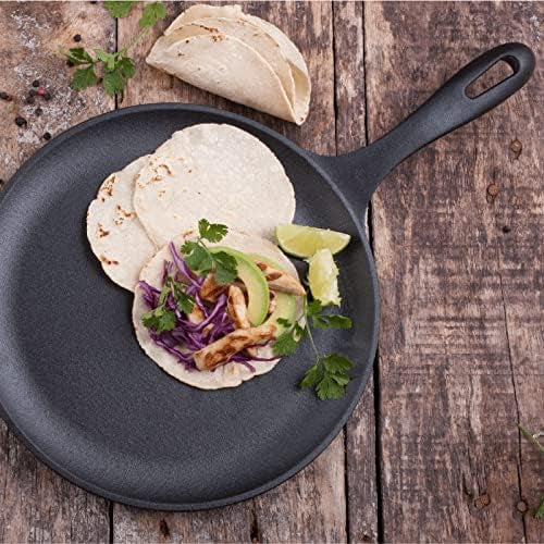 Plancha Comal Hierro Fundido Curado Ø 26.6cm