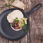 Plancha Comal Hierro Fundido Curado Ø 26.6cm