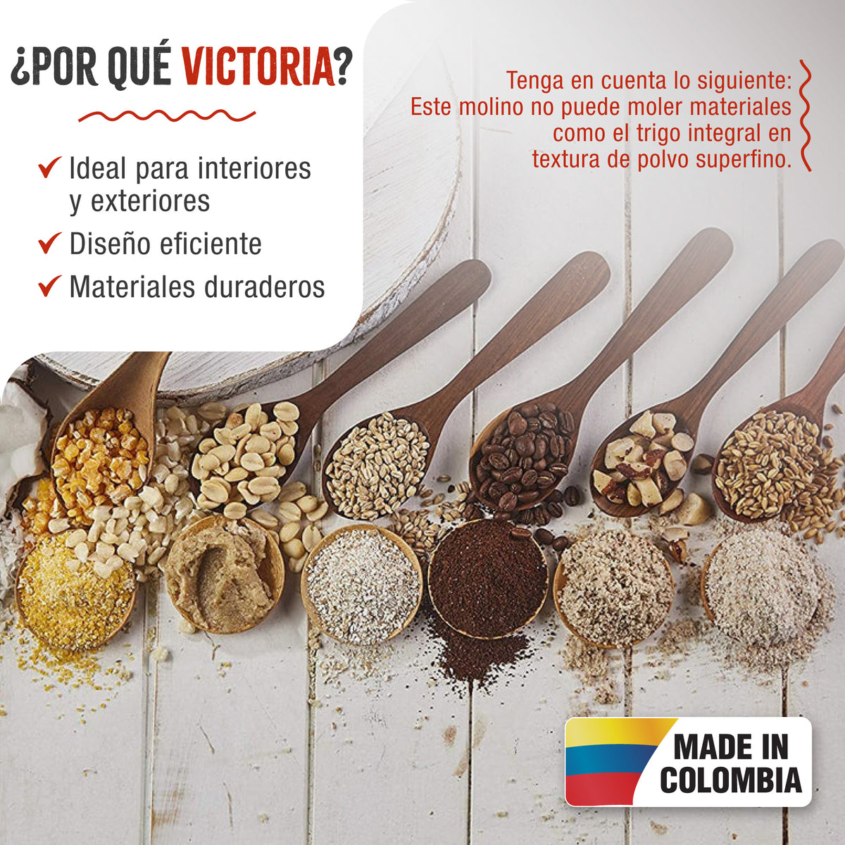 Molino Manual de Hierro Fundido Tolva Baja