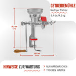 Getreidemühle Manuelle Gusseiserne Niedriger Trichter