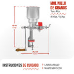 Molino Manual de Hierro Fundido Tolva Alta