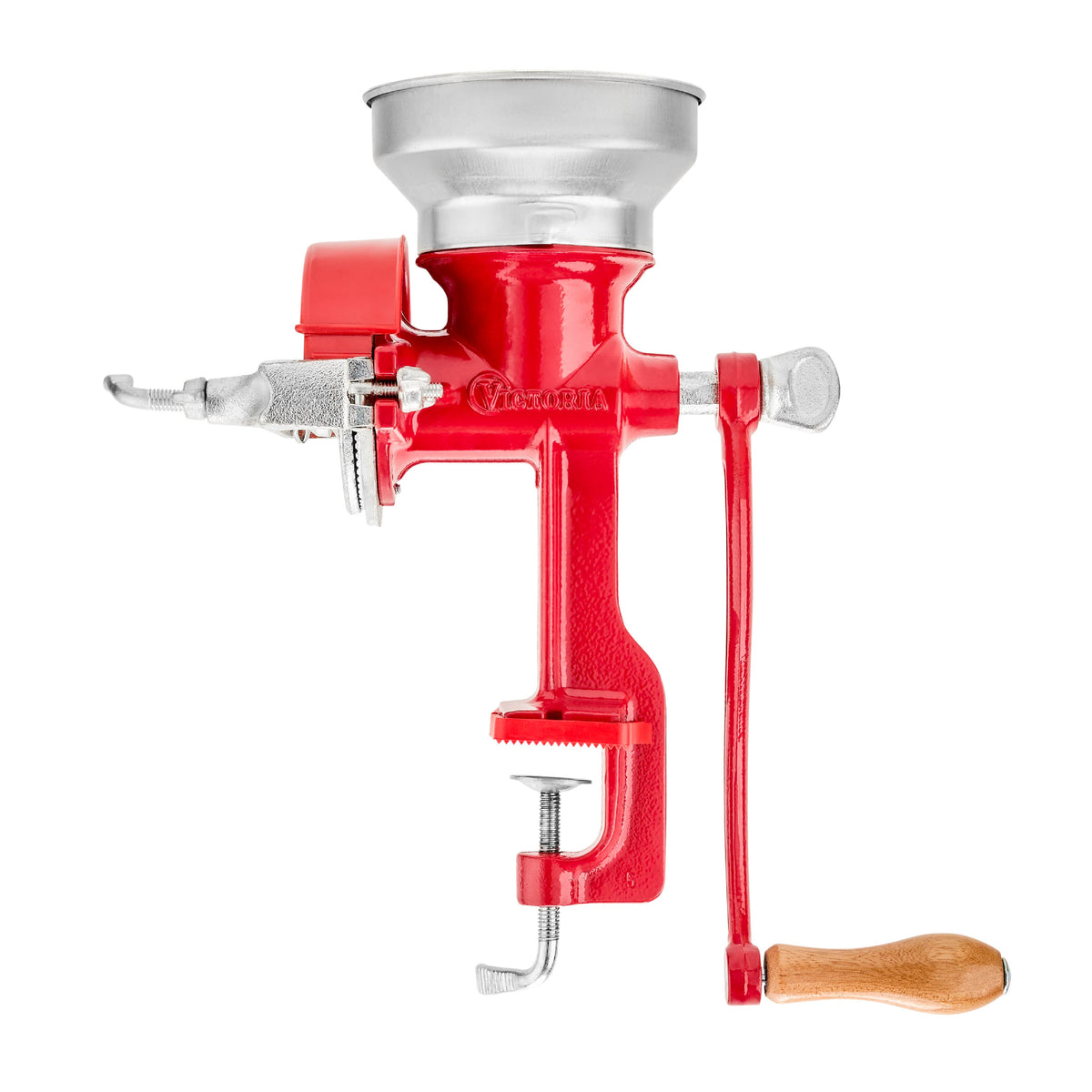 Molino Manual de Hierro Fundido Tolva Baja Rojo