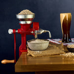 Molino Manual de Hierro Fundido Tolva Baja Rojo