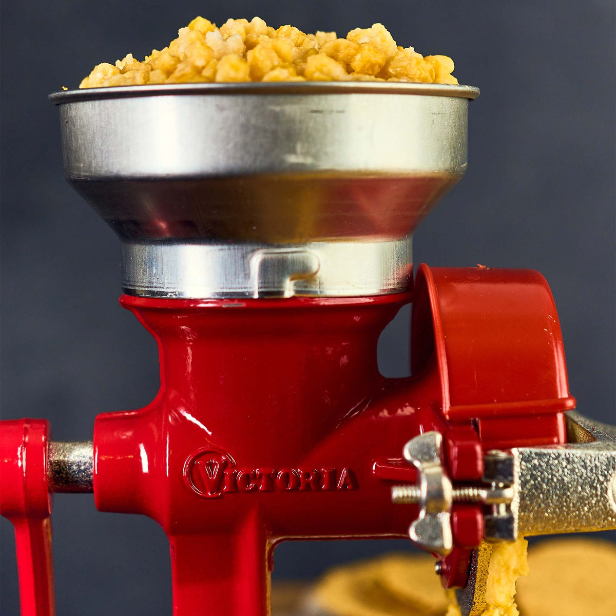 Getreidemühle Manuelle Gusseiserne Niedriger Trichter Rot