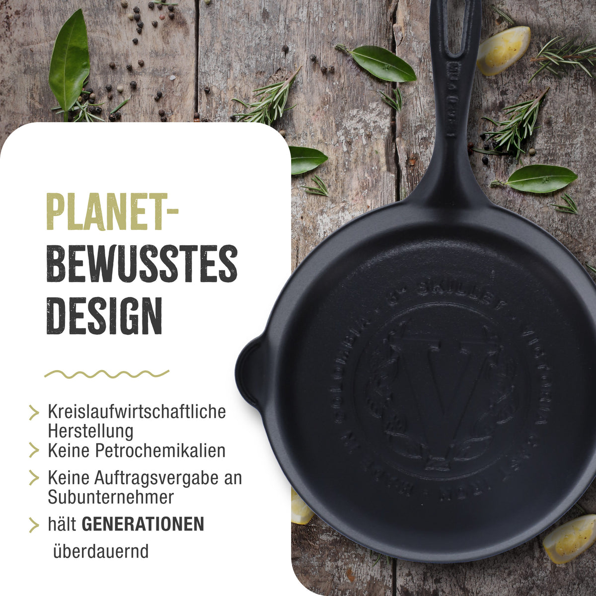 Gusseisenpfanne Eingebrannte Ø 20 cm