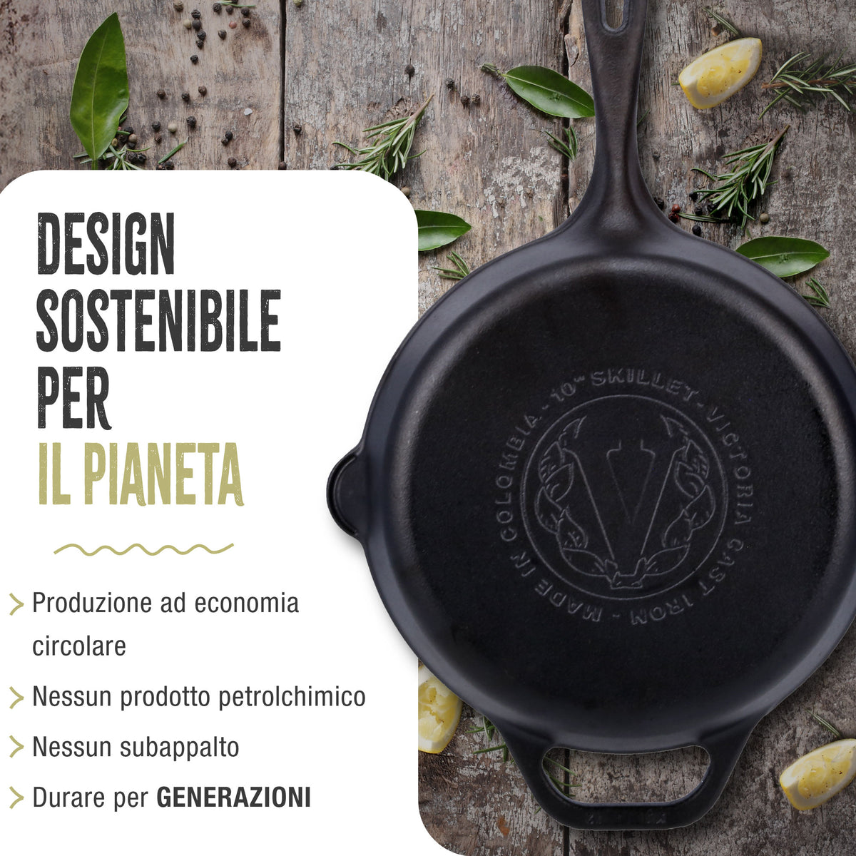 Padella in Ghisa Stagionata Ø30 cm