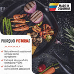 Poêle à Griller en Fonte Assaisonné 25×25 cm