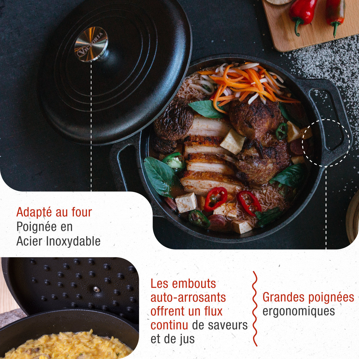 Cocotte en Fonte Assaisonnée 3.8 L