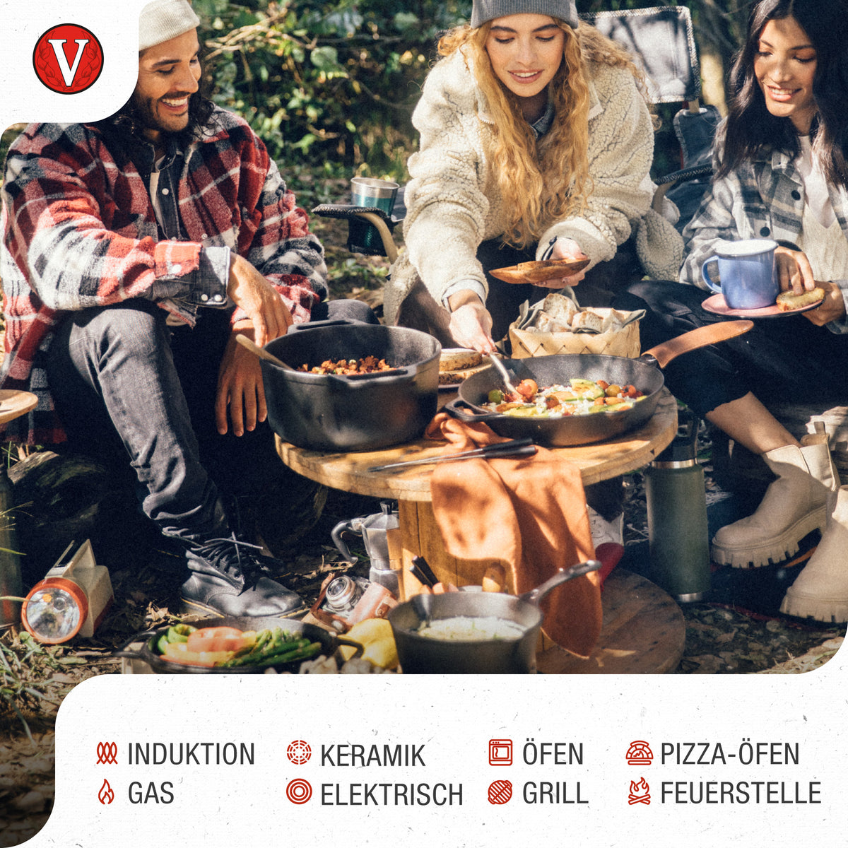 Dutch Oven Gusseisen Eingebrannte 3.8 L