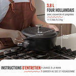 Cocotte en Fonte Assaisonnée 3.8 L
