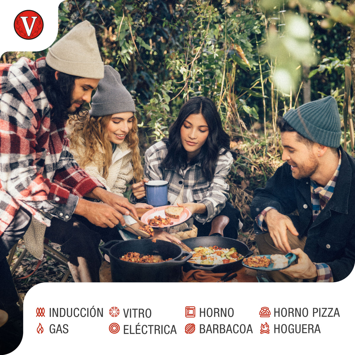 Sartén Fajita Hierro Fundido Curado 25x18cm