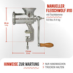 Manueller Fleischwolf Wurstfüller N10