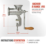 Hachoir à Viande Manuel Nº10