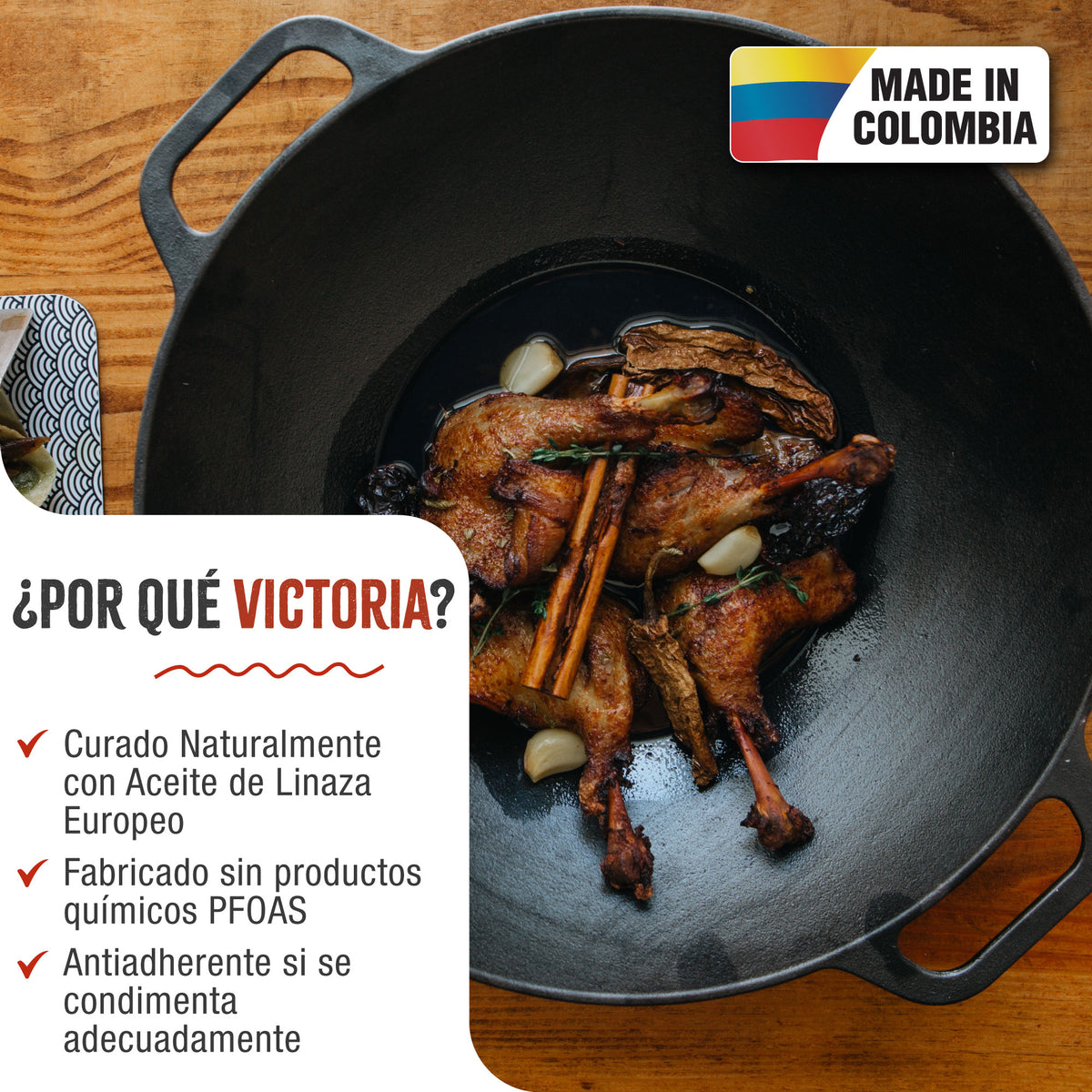 Wok Hierro Fundido Curado Ø 35.5cm