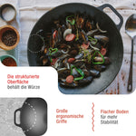 Wok Gusseisen Eingebrannte Ø 35.5 cm